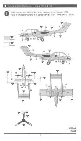 Academy 12463 OV-10A "Vietnam War" model plastikowy do sklejenia i pomalowania