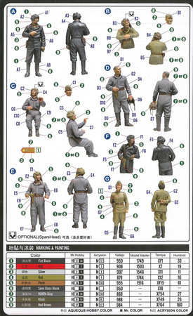 Hobby Boss 84411 Russian Tank Crew zestaw figurek do sklejenia i pomalowania