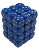 Kości 36xD6 Chessex 25806 matowe niebieskie / białe oczka