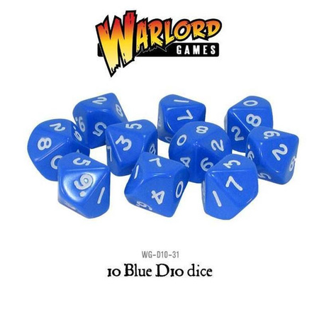 Zestaw Kości D10 Blue niebieskie (Warlord)
