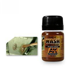 Light Rust Wash for Green Vehicles