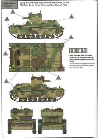 Model plastikowy do sklejenia i pomalowania IBG 35072 7TP Polish Tank Twin Turret Late Production