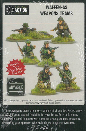 Bolt Action German Waffen-SS Weapons Teams + 3 kości rozkazów