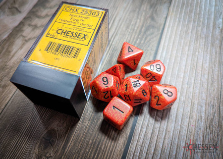 Kości zestaw RPG Chessex 25303 Speckled Fire