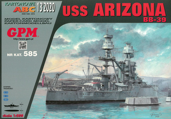 Model kartonowy GPM 585 Okręt USS Arizona (BB-39) - model kartonowy