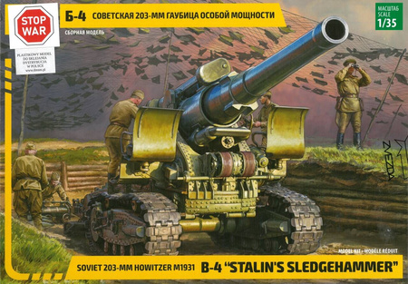 Zvezda 3704 Soviet 203-MM Howitzer M1931 B-4 "Stalin's Sledgehammer" model plastikowy do sklejenia i pomalowania