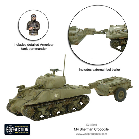 Bolt Action US Army M4 Sherman Crocodile flamethrower tank