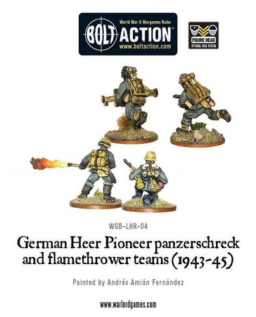 Bolt Action German Heer Pioneer Panzerschrek & Flamethrower Teams 1943-45