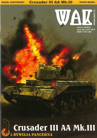 Model kartonowy WAK 10/1 Czołg przeciwlotniczy Crusader III AA