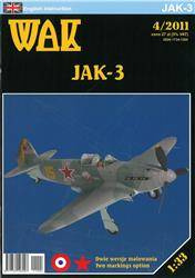 Model kartonowy WAK 4/11  Jak-3