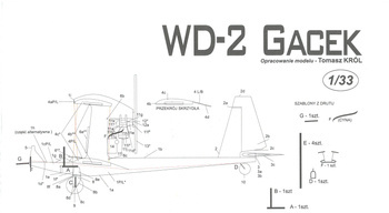 Model kartonowy GPM-MS-01 WD-II Gacek samolot amatorski