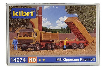 Kibri 14674 Mercedes SK2635 z wywrotką i przyczepą