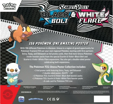 Pokemon TCG Black Bolt & White Flare Unova Poster Collection