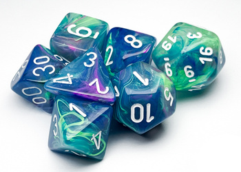 Kości zestaw RPG Chessex 27546 Festive Waterlily w/White