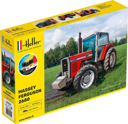Heller 57402 Messey Ferguson 2680 Model Set zestaw plastikowy do sklejenia i pomalowania