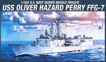 Model plastikowy do sklejenia Academy 14102 USS Oliver Hazard Perry FFG-7