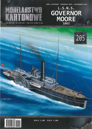 Model kartonowy L.S.N.S. 'Governor Moore' 1862