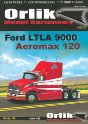 Orlik 140 Ford LTLA 9000 Aeromax 120 - model kartonowy