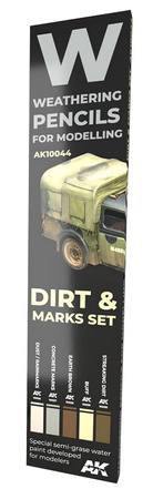 Weathering Pencils For Modeling - Dirt & Marks Set