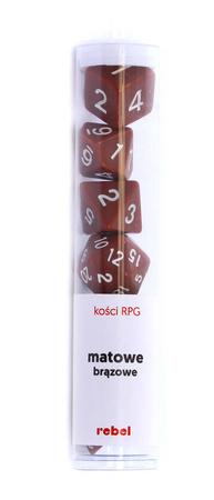 Komplet kości RPG Matowe Brązowe