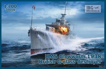 IBG 70008 HMS Glowworm 1938 British G-class destroyer model plastikowy do sklejenia i pomalowania