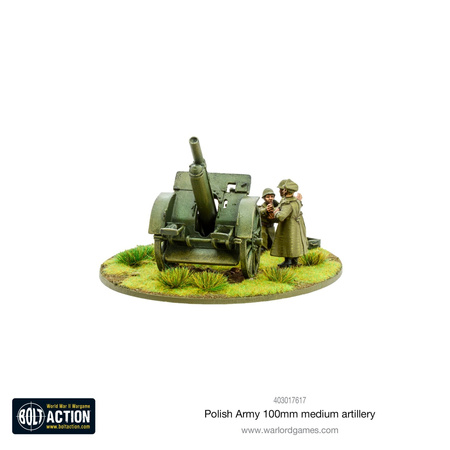 Bolt Action Polish Army 100mm Medium Artillery