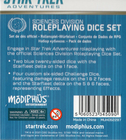 Star Trek Adventures RPG Science Division Dice Set