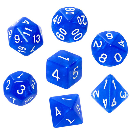 Komplet kości RPG Kamienie Księżycowe Lapis Lazuli
