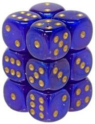 Kości 12xD6 Chessex 27787 Borealis Królewski fiolet / złote oczka