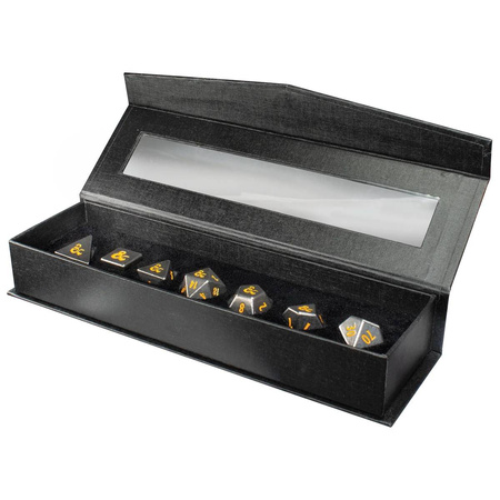 Zestaw metalowych kości RPG Heavy Metal Spelljammer Realmspace RPG Dice Set Black