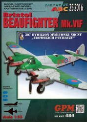 Model kartonowy GPM-0484 BEAUFIGHTER Mk VII. F (307 DYWIZJON)