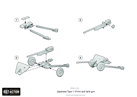 Bolt Action Imperial Japanese Army Type 1 47mm Anti-Tank Gun