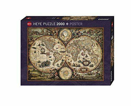 Puzzle 2000 Mapa Świata / Vintage World (Heye)