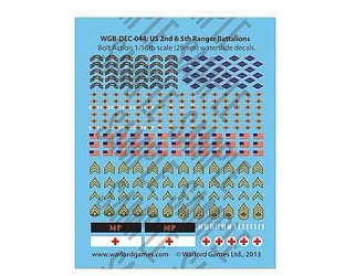 Kalkomania Bolt Action WGB-DEC-044  US Army 2nd & 5th Ranger Battalions