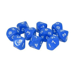 Zestaw Kości D10 Blue niebieskie (Warlord)