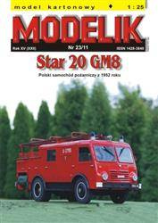 Modelik 23/11 Star 20 GM8 model kartonowy do sklejenia