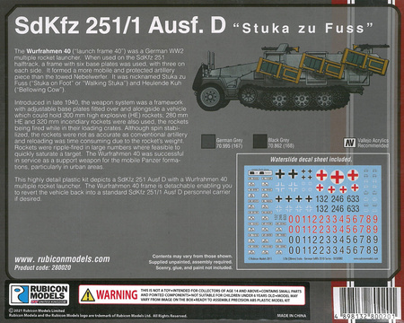 Rubicon Models 280020 SdKfz 251/1 Ausf.D "Stuka zu Fuss"