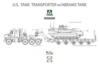 Takom 5002X U.S. Tank Transporter w/Abrams Tank