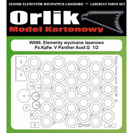 Orlik W194 Elementy wycinane laserowo do modelu kartonowego Orlik 194 Eu47
