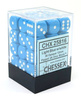 Kości 36xD6 Chessex 25816 Matowe Jasno niebieskie / białe oczka