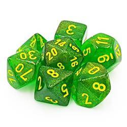Kości zestaw RPG Borealis Maple Green Chessex