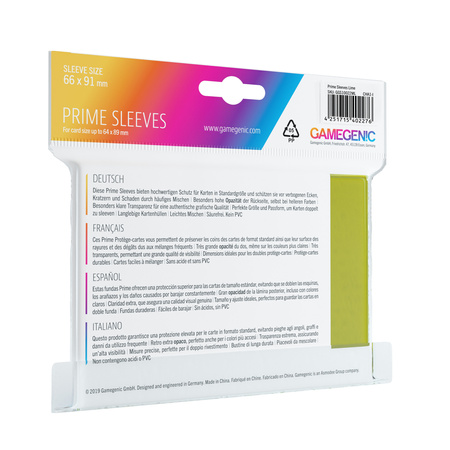 Gamegenic: Prime CCG Sleeves Koszulki Ochronne Lime / Limonka