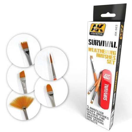 AK-663 Survival Weathering Brushes Set