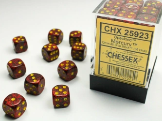 Kości zestaw 36xD6 Chessex 25923 Speckled Mercury w/ Yellow
