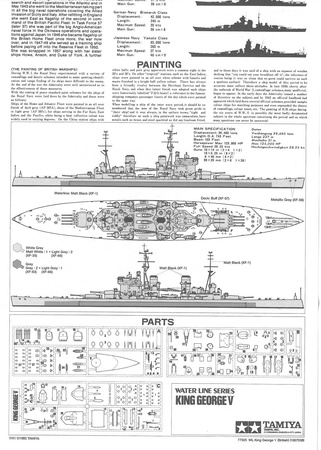 Model plastikowy do sklejenia i pomalowania Tamiya 77525 British Battleship King George V