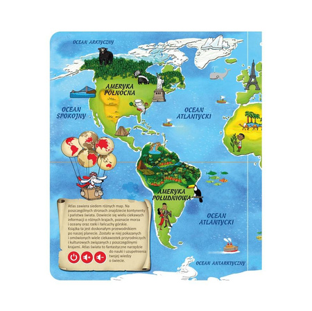 Czytaj z Albikiem Zestaw z piórem i książką Atlas świata