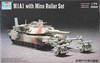 Trumpeter 07278 M1A1 Abrams with Mine Roller Set