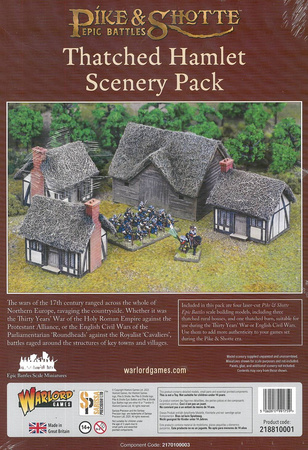 Pike&Shotte Epic Battles Thatched Hamlet Scenery Pack - mała wioska ze strzechą