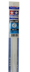 Tamiya 70220 Plastic Beams 5mm pipe white (5 pcs.) zestaw profili polistyrenowych rurowych