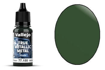 Vallejo 77155 True Metallic Metal 155 Shade Amber Green
